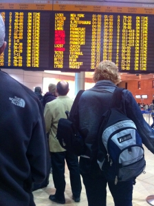 65 One of 4 long lines at Tel Aviv airport